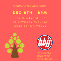 Annual Christmas Party – Today – December 8th